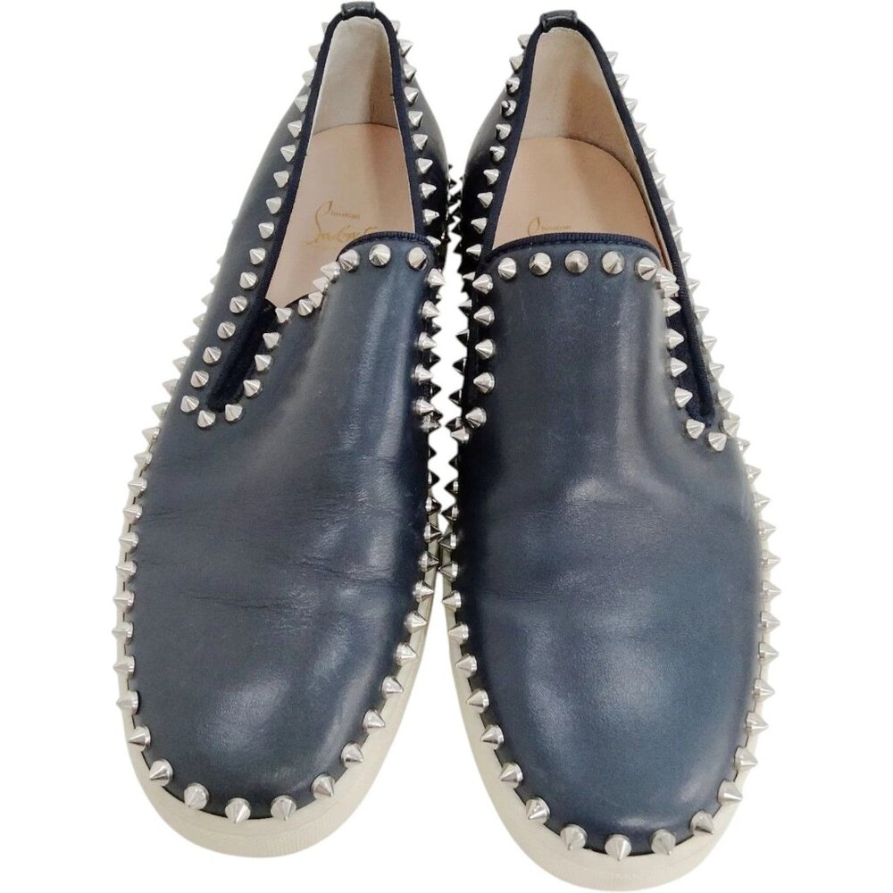(L3) Christian Louboutin Shoe Black Leather - Picture 1 of 8